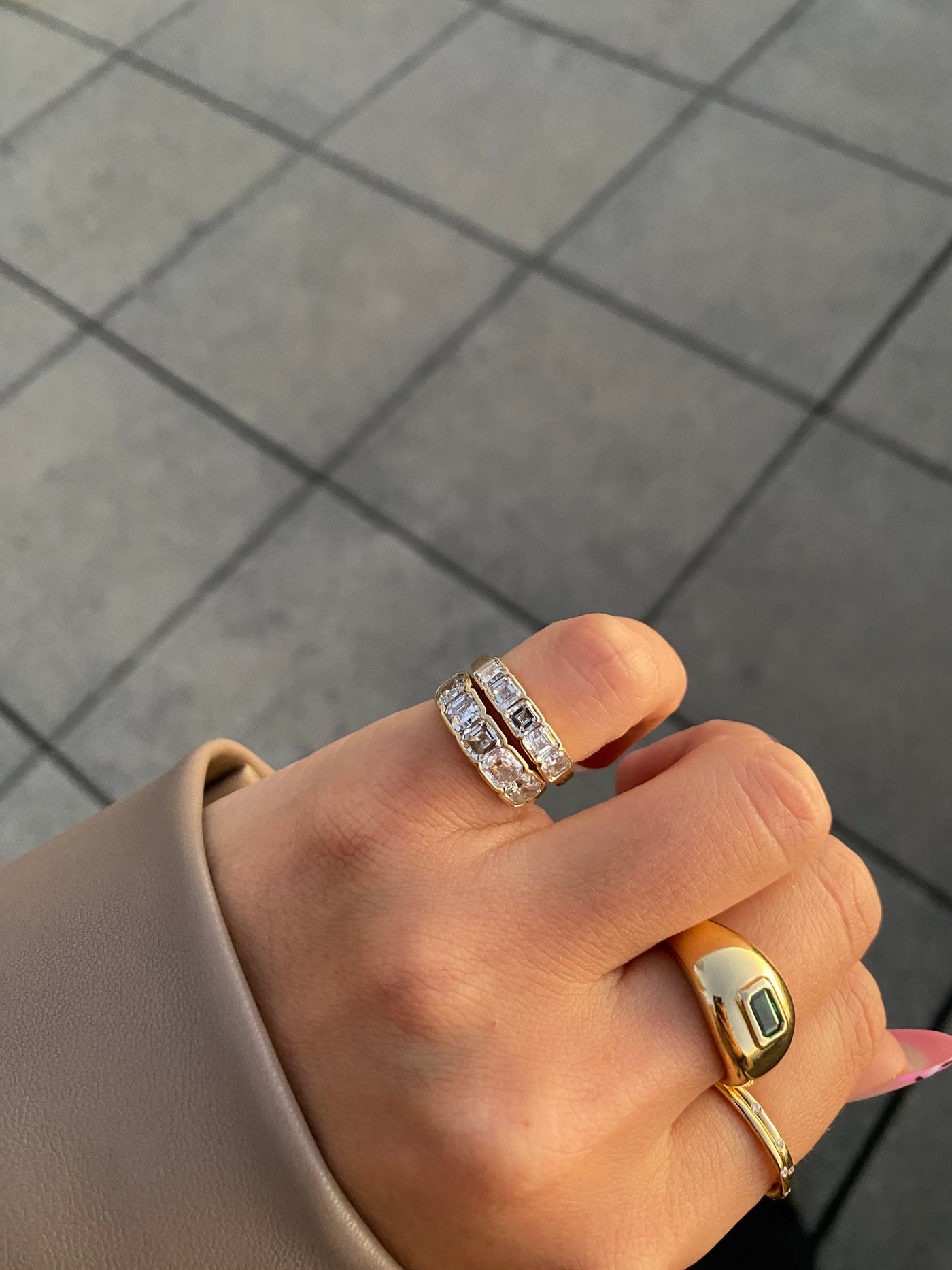 YHASMINA - The Asscher Cut Pinky Ring