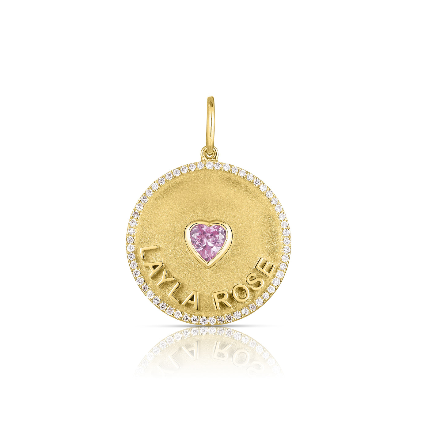 VANESSA - The Bezel Heart Pave Pendant