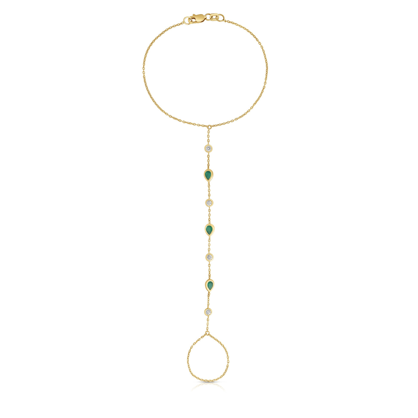 ESTELLE - The Emerald and Diamond Hand Chain