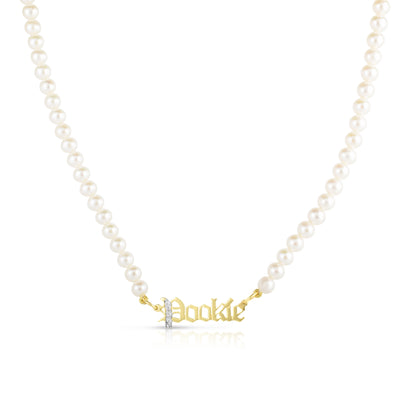 JULES - The Pearl Nameplate Necklace