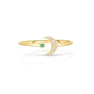 ANGELINA - The Emerald Moon Ring