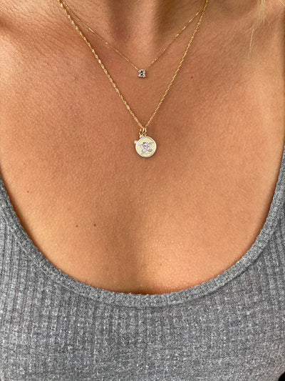 CHLOE - The Mini Diamond Initial Necklace