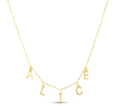 DUA - The Hanging Letter Necklace